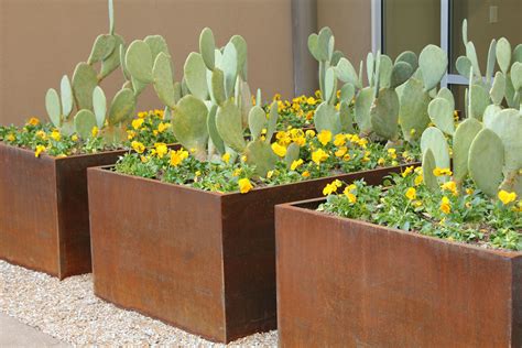 custom metal planter boxes